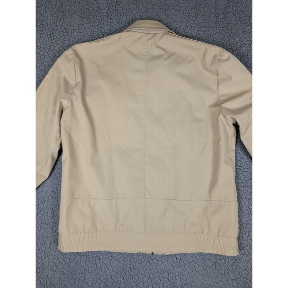 Vintage Hepworths Jacket Coat 100cm Tan Zip Up Buttons Pockets Corduroy Accent - Picture 4 of 16